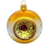 Ёлочный шар 85 мм "Фонарики" с тремя углублениями (Ёлочка)