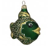Ёлочная игрушка "Рыбка" зелёная (Бирюсинка)