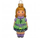 Ёлочная игрушка "Первоклашка - 1" (ЭВИС) в зелёном