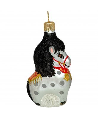 Ёлочная игрушка "Лошадка белая. Перламутр" (Иней)