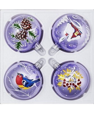 набор ёлочных шаров 4х75мм "Зима" (Ёлочка)