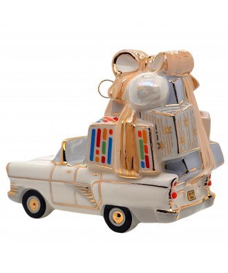 Ёлочная игрушка "Машинка с подарками" (Фарфоровая мануфактура)