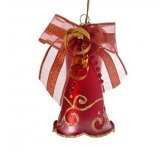 Ёлочная игрушка колокольчик "Праздничный" красный (Ёлочка)