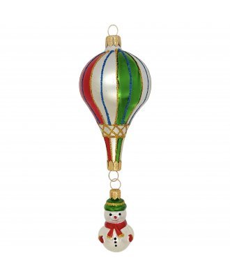 Ёлочная игрушка "Воздушный шар со снеговиком" (Ёлочка)