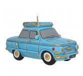 Ёлочная игрушка "Запорожец с багажником" (Фарфоровая мануфактура)голубой