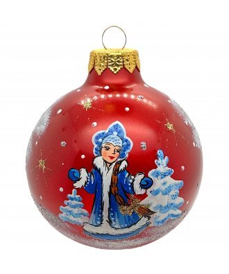 Ёлочный шар 80 мм "Снегурочка" (ЭВИС)