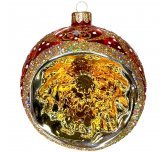 Ёлочный шар 115 мм "Топаз" (Ёлочка) красный