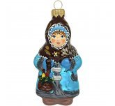 Ёлочная игрушка "Девочка зимой 7" (ЭВИС) в голубом