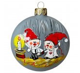 Ёлочная игрушка медальон "У свечи" (ЭВИС)