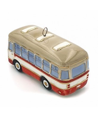 Ёлочная игрушка "Автобус ЛиАЗ" (Фарфоровая мануфактура)