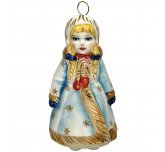 Ёлочная игрушка "Девочка с помпонами" (Лефортовский фарфор)