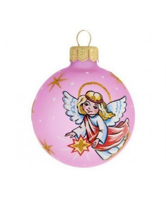 Ёлочный шар 60 мм "Ангелочек" (Ёлочка)