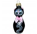 Ёлочная игрушка "Котик чёрный" (Мария)