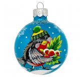 Ёлочный шар 60 мм "Снегирёк" (Ёлочка)