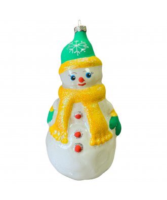 Ёлочная игрушка "Снеговик в шарфе" (Интерьер промысел)