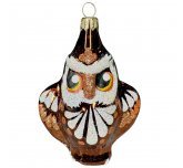 Ёлочная игрушка "Сова" коричневая (Бирюсинка)