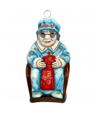 Ёлочная игрушка "Бабушка из Красной Шапочки" (Лефортовский фарфор)