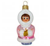 Ёлочная игрушка "Якутяночка в розовом" (Эвис)