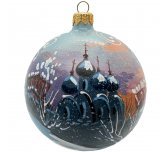 Ёлочный  шар 100 мм "Новодевичей монастырь" (Бартош)