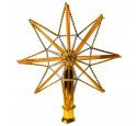 верхушка на ёлку "Звезда монтажная-2" (Ёлочка) золотистая уценённая