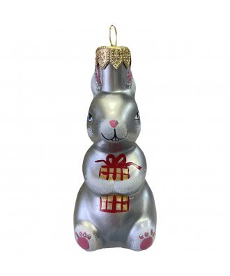 Ёлочная игрушка "Кролик" (ЭВИС) серебристый