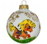 Ёлочный шар 80 мм "Весёлая лошадка" (ЭВИС)