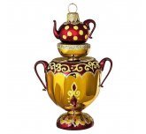 Ёлочная игрушка "Самоварчик - 2" (Ёлочка) золотистый