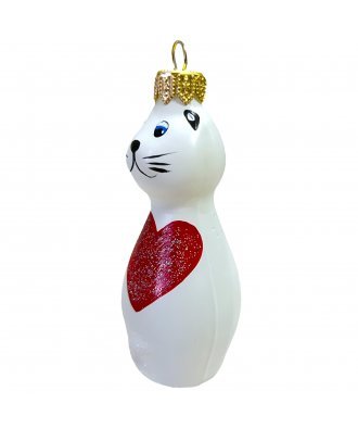 Ёлочная игрушка "Котик" (ЭВИС) с сердечком