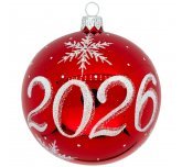 Ёлочный  шар 100 мм "2026" (Ёлочка) красный