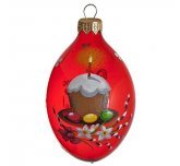 Ёлочная игрушка яйцо "Кулич с нарцисами" (Ариель)