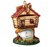Ёлочная игрушка "Избушка на курьих ножках" (Лефортовский фарфор)