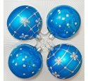набор ёлочных шаров 4х60 мм "Классик" (Ёлочка) синий