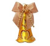 Ёлочная игрушка  колокольчик "Сувенирный" золотой (Ёлочка)