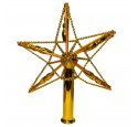 верхушка  на ёлку "Звезда монтажная" пятиконечная (Ёлочка) золотистая уценённая