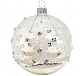 Ёлочный шар 85 мм "Снежная ель" (Ёлочка)