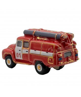 Ёлочная игрушка "Пожарная машина" (Фарфоровая мануфактура)