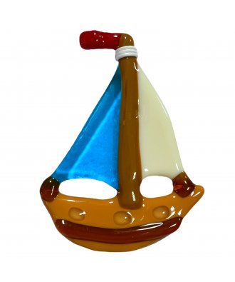 Новогодняя витражная игрушка "Кораблик" (м. Glassnaya)