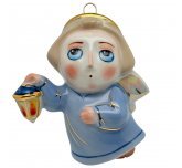 Ёлочная игрушка "Ангел с фонариком"  (Фарфоровая мануфактура СПб)