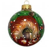 Ёлочный шар 80 мм "Белочка" (Мария)