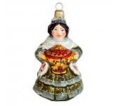 Ёлочная игрушка"Купчиха с самоваром" зел. (Ариель)