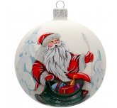 Ёлочный шар 100 мм "Морозко" (Рождественское яблоко)