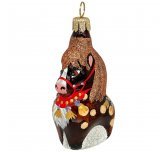 Ёлочная игрушка "Лошадка шоколадная" (Иней)