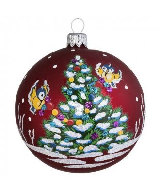 Ёлочный шар 85 мм "Лесная ель" (Ёлочка)