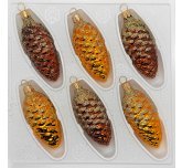 набор ёлочных шишек "Декоративный" (Ёлочка) жёлто-коричневый