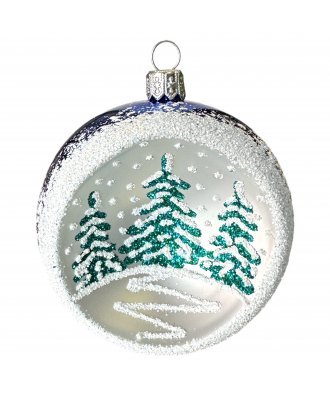 Ёлочный шар 75 мм "Хвойный" с лункой (Ёлочка)
