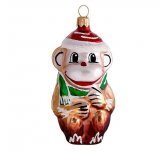 фигурка "Обезьянка" в шарфике (Ёлочка)