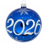 Ёлочный шар 100 мм "2026" (Ёлочка) синий