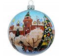 Ёлочный шар 100 мм "Москва. Новый год. Ретро" (Винтажный шар)