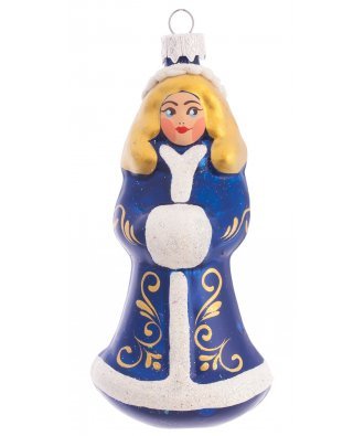 Ёлочная игрушка "Снегурочка" в синем (Бирюсинка)
