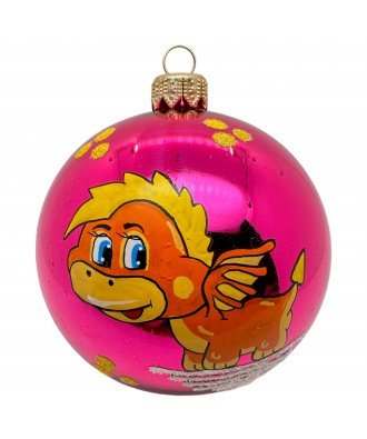 Ёлочный шар 85 мм "Дракоша - 3"